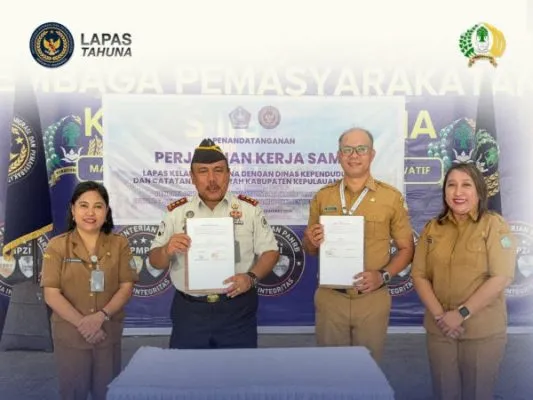 Lapas Tahuna Gandeng Dukcapil Sangihe Perbarui Data Warga Binaan