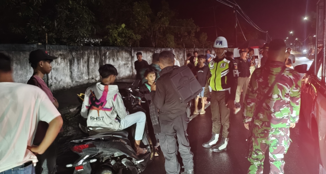 Tim Gabungan Bubarkan Aksi Balap Liar di Ruas Jalan Menuju Sari Cakalang, Puluhan Remaja Kocar-Kacir