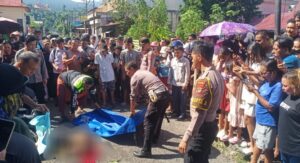 Viral Video Kecelakaan Maut di Bitung, Perempuan Tewas di Tempat, Kasat Lantas Kerahkan Personel