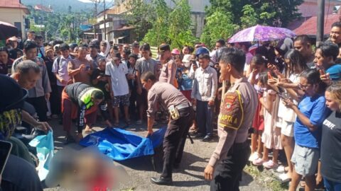 Viral Video Kecelakaan Maut di Bitung, Perempuan Tewas di Tempat, Kasat Lantas Kerahkan Personel