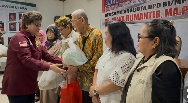 Maya Rumantir Berbagi Kasih dengan SILADA dalam Rangkaian Sosialisasi Empat Pilar Kebangsaan