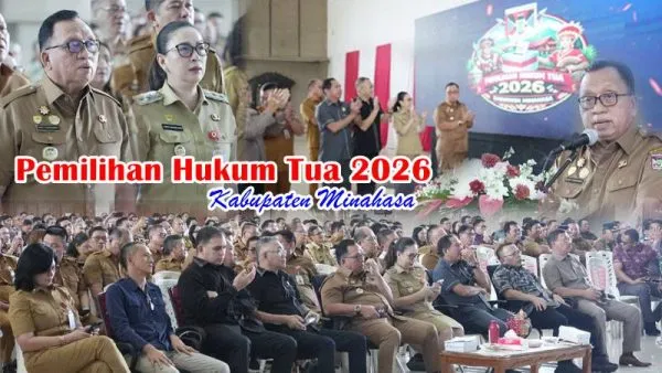 Tahapan Pilhut Serentak di Minahasa Resmi Bergulir, Ini Pesan Bupati Robby Dondokambey
