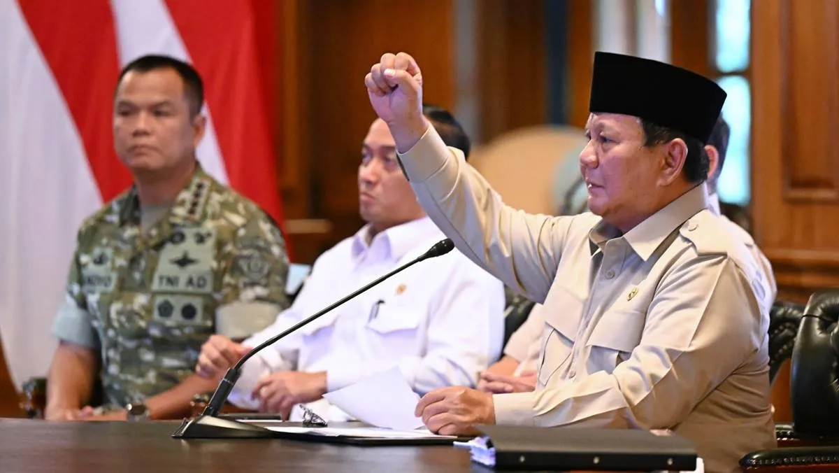 
"Kita akan keluar lebih kuat" — Presiden Prabowo Subianto bicara blak-blakan soal ancaman krisis global akibat perang di Timur Tengah. (Foto: Setkab RI)