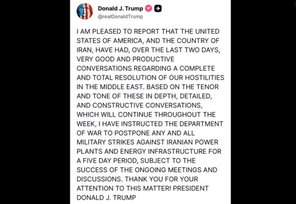 Unggahan Presiden AS Donald Trump di Truth Social