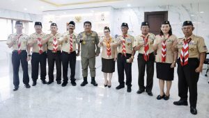 Temui Gubernur Yulius Selvanus, Vanda Sarundajang Bahas Pengembangan Kegiatan Kepramukaan