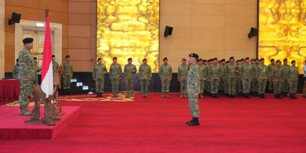 Upacara Kenaikan Pangkat Perwira Tinggi TNI termasuk Sekretaris Presiden dan Danlanud Sam Ratulangi Sulawesi Utara