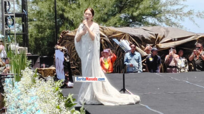 Maria Shandi dan Yeshua Abraham Hentak Paskah Nasional Manado, Ribuan Jemaat Larut dalam Pujian