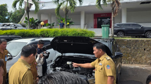 Sidak Kendaraan Dinas, Gubernur Yulius Selvanus Tegaskan Semua Aset Harus Terdata Jelas