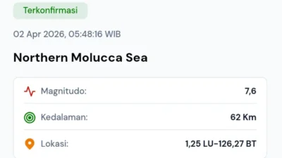 Gempa Magnitudo 7,6 Dirasakan di Manado dan Sekitar, Warga Berhamburan Keluar Rumah