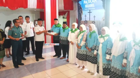Joune Ganda Titip Tali Kasih kepada 13 Calon Jamaah Haji Minahasa Utara, Ingatkan Jadi Teladan