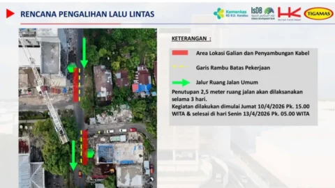 Ada Galian Kabel PT HK, Simak Pengalihan Lalu Lintas di Area Gedung Kanker RSUP Kandou