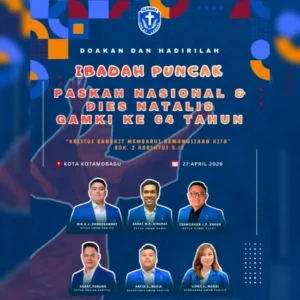 Rayakan Dies Natalis ke-64, GAMKI Gelar Paskah Nasional dan GAMKI Award di Kotamobagu