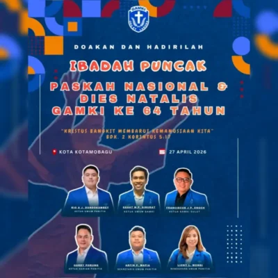 Rayakan Dies Natalis ke-64, GAMKI Gelar Paskah Nasional dan GAMKI Award di Kotamobagu