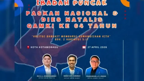 Rayakan Dies Natalis ke-64, GAMKI Gelar Paskah Nasional dan GAMKI Award di Kotamobagu