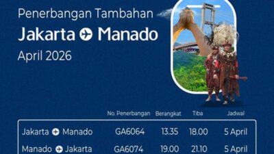 Extra Flight Garuda Indonesia Jakarta-Manado Hadir di Libur Paskah 2026