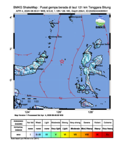 739 Gempa Susulan M7.6, Manado-Bitung Guncang IV MMI Pagi Ini
