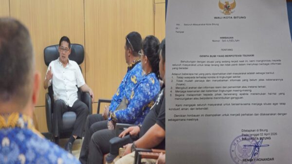 Resmi! Pemkot Bitung Keluarkan Imbauan Pasca Gempa 7,6 SR, Ini Pesannya untuk Warga 8 Resmi! Pemkot Bitung Keluarkan Imbauan Pasca Gempa 7,6 SR, Ini Pesannya untuk Warga