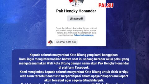 Akun Palsu Catut Nama Wali Kota Hengky Honandar, Pemkot Imbau Warga Lebih Waspada