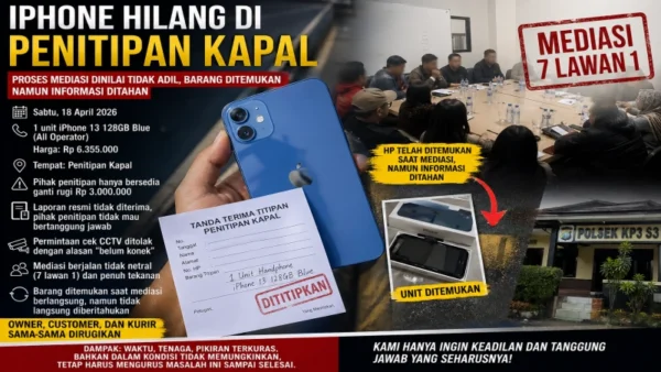iPhone Sempat Hilang di Penitipan Kapal, Kini Ditemukan, Proses Penanganan Dipertanyakan