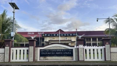 Gedung Markas Kepolisian Daerah Sulawesi Utara (Polda Sulut) di Kota Manado.