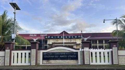 Gedung Markas Kepolisian Daerah Sulawesi Utara (Polda Sulut) di Kota Manado.