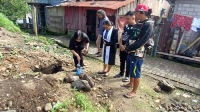 Camat Liby Supit Pantau Pelaksanaan Pekerjaan Fisik Dana Desa 2025 Desa Amongena Dua