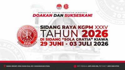 Sidang SolaGratia Kiawa tempat penyelenggaraan Sidang Raya KGPM ke-35 dengan peserta dari seluruh jemaat Kerapatan Gereja Protestan Minahasa