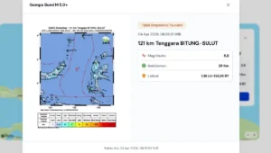 BMKG: Gempa M5,8 Sulawesi Utara, Tidak Berpotensi Tsunami
