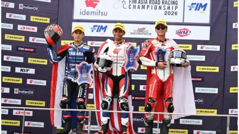 Kencang Sejak Awal Musim, Pembalap Honda Herjun Sabet Podium ARRC Sepang