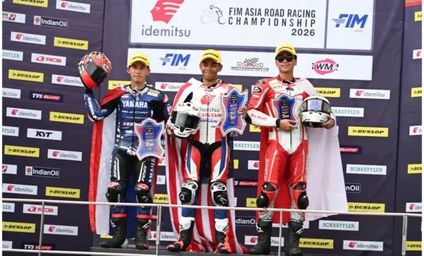 Kencang Sejak Awal Musim, Pembalap Honda Herjun Sabet Podium ARRC Sepang 1 Kencang Sejak Awal Musim, Pembalap Honda Herjun Sabet Podium ARRC Sepang