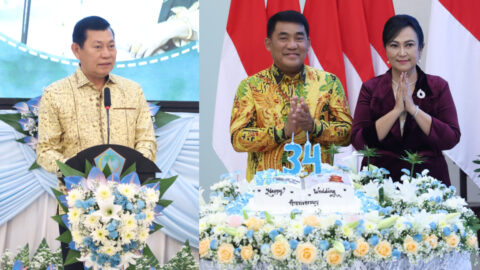 Wagub Victor Mailangkay Hadiri Ibadah Syukur HUT Pernikahan Keluarga Yulius Selvanus