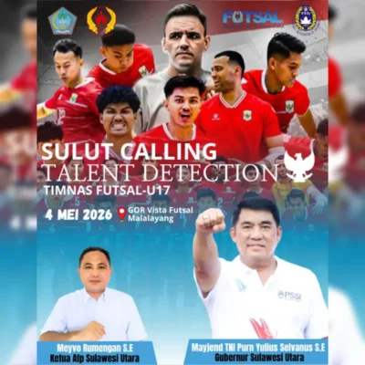 Didukung Penuh Gubernur Yulius Selvanus, Seleksi Timnas Futsal U-17 Terbuka Lebar untuk Talenta Sulut