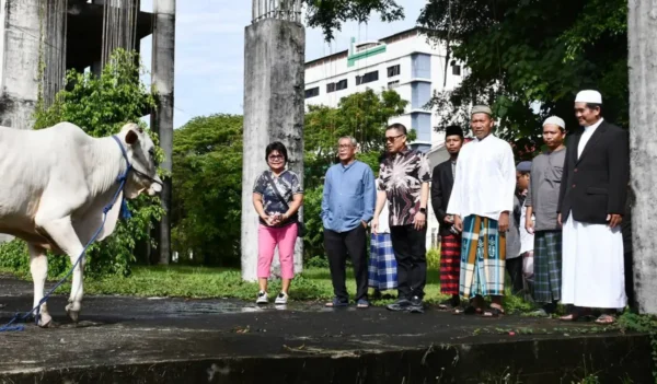 Rawat Toleransi Kampus, Rektor Unsrat Serahkan Hewan Kurban di Masjid Ulil Albab 8 Rawat Toleransi Kampus, Rektor Unsrat Serahkan Hewan Kurban di Masjid Ulil Albab