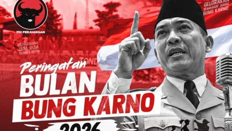 Flyer Peringatan Bulan Bung Karno 2026 PDI Perjuangan Tondano Minahasa