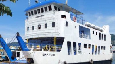 KMP Tude Masuk Docking Tahunan, Perumda Bangun Bitung Hentikan Sementara Layanan Penyeberangan