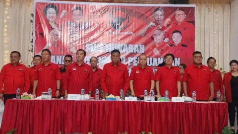 PDIP Minsel Mantapkan Soliditas, Olly Dondokambey Tekankan Semangat Melayani Rakyat