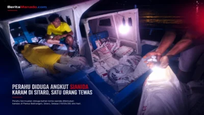 Perahu Diduga Bermuatan Sianida Karam di Sitaro, Satu ABK Tewas