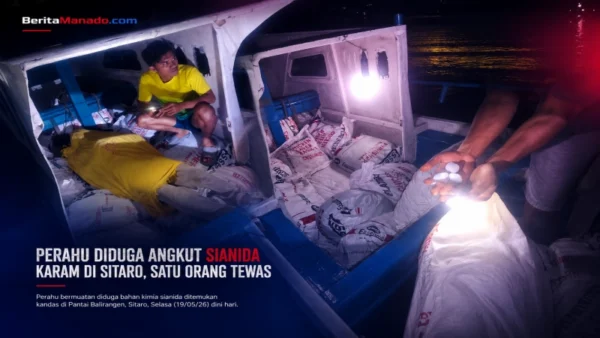 Perahu Diduga Bermuatan Sianida Karam di Sitaro, Satu ABK Tewas