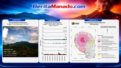 Aktivitas Gunung Awu Sangihe Meningkat, PVMBG Resmi Naikkan Status Vulkanik