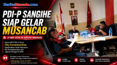 Musancab PDI-P Sangihe Digelar 21 Mei, Olly Dondokambey Dijadwalkan Hadir