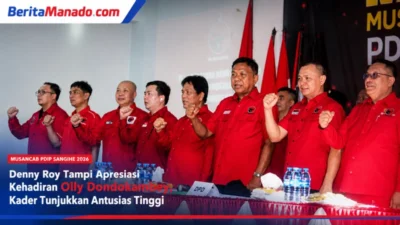 Olly Dondokambey Hadir di Musancab PDIP Sangihe, Denny Roy Tampi: Kader Makin Solid