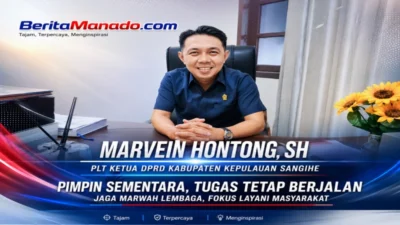 Marvein Hontong Resmi Pimpin Sementara DPRD Sangihe, SK Definitif Segera Diproses Gubernur