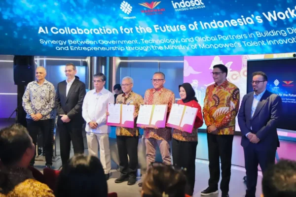Indosat, Wadhwani, dan Kemnaker Teken MoU Cetak 1 Juta Talenta Digital Indonesia melalui AI