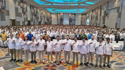 Kader NasDem, Golkar, dan PSI pindah ke Gerindra dalam Rakerda Partai Gerindra Sulawesi Utara di Manado.