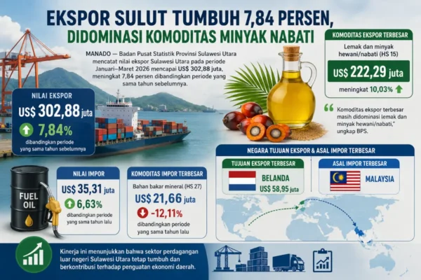Ekspor Sulut Tumbuh 7,84 Persen, Didominasi Komoditas Minyak Nabati 8 Ekspor Sulut Tumbuh 7,84 Persen, Didominasi Komoditas Minyak Nabati
