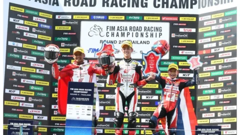CBR250RR Tampil Garang di Buriram, Rheza Danica Persembahkan Podium untuk Indonesia