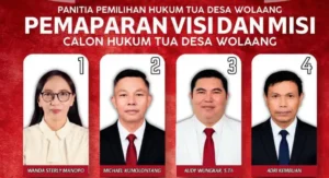 Besok, Empat Calon Hukum Tua Wolaang Paparkan Visi dan Misi