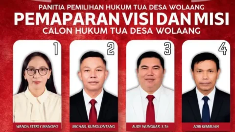 Besok, Empat Calon Hukum Tua Wolaang Paparkan Visi dan Misi