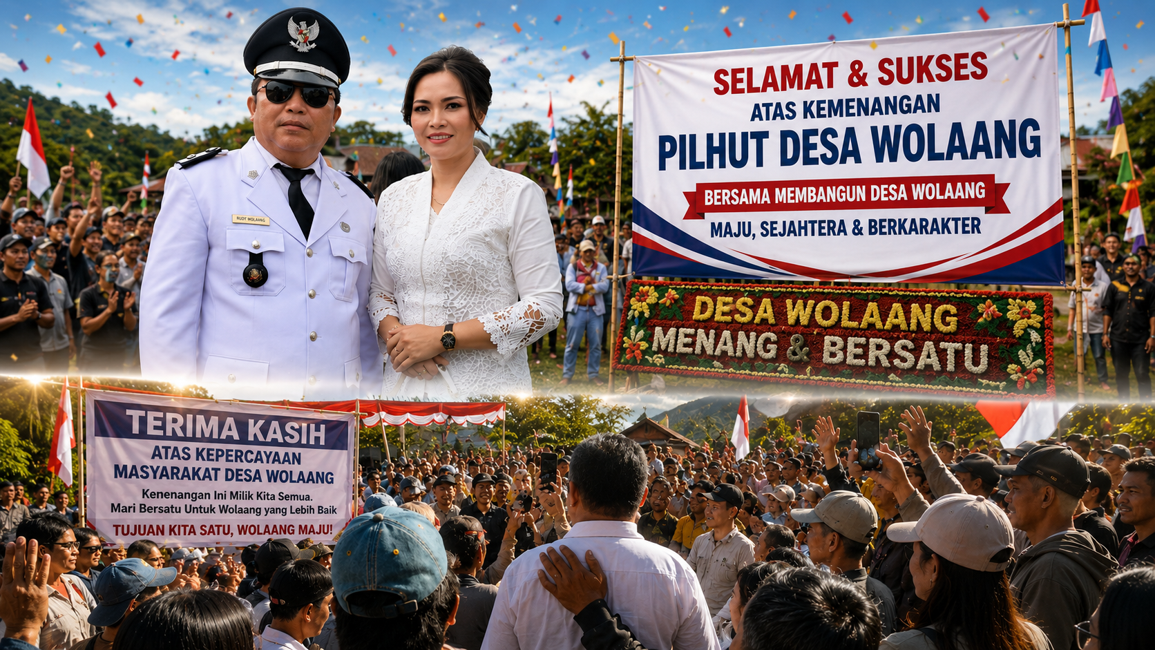 Audy Wungkar Menang Pilhut Desa Wolaang, Unggul 765 Suara