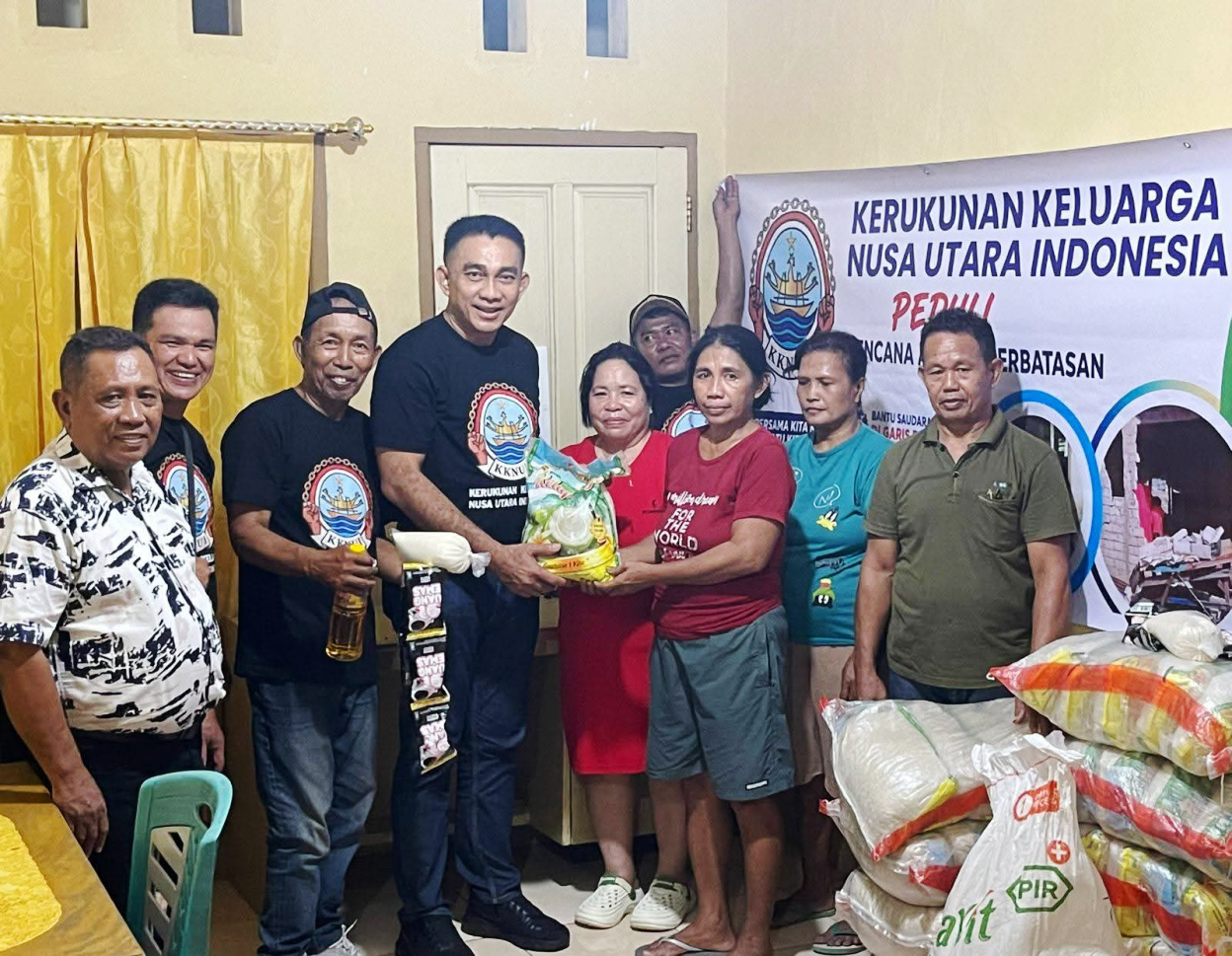 KKNUI Jadi Ormas Pertama Salurkan Bantuan untuk Korban Gempa di Matutuang, Kawio, dan Marore